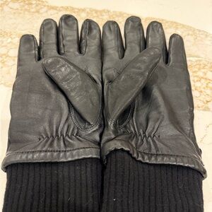 Canada Goose Black Leather Gloves
